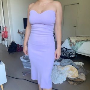 ZARA Purple Strapless Dress